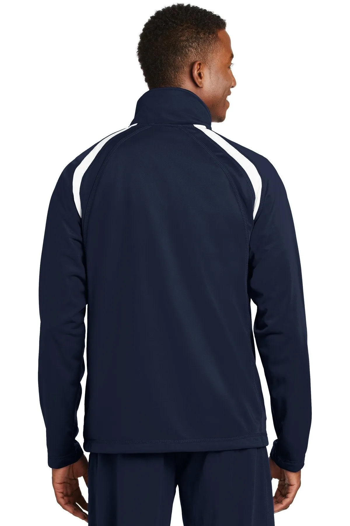 Sport-Tek Tricot Track Jacket JST90 True Navy/White