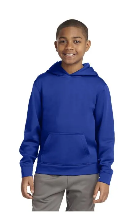 Sport-Tek YST244 Youth Sport-Wick Fleece Hooded Pullover