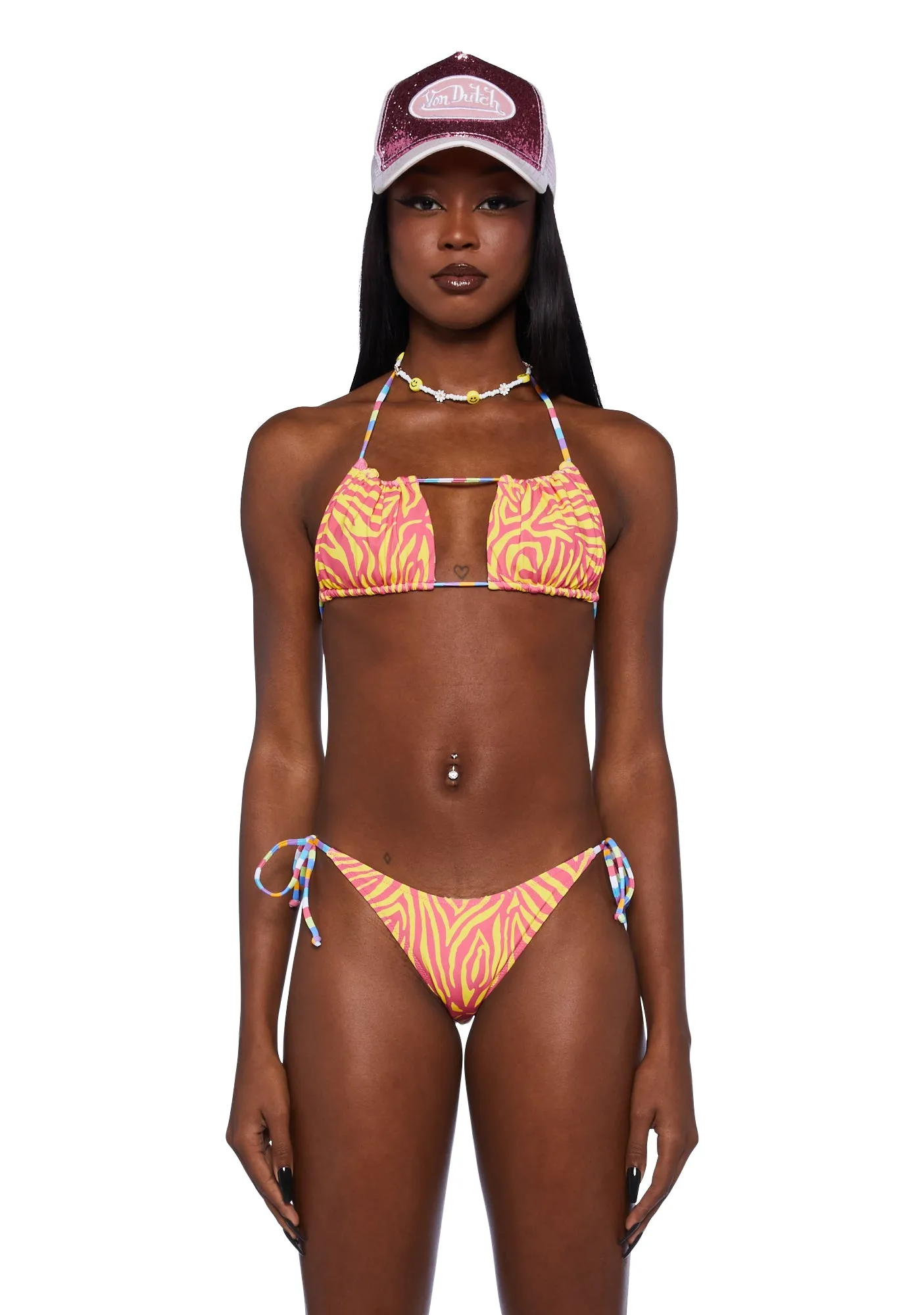 Square Tie Bikini Top - Ziggy Pop-