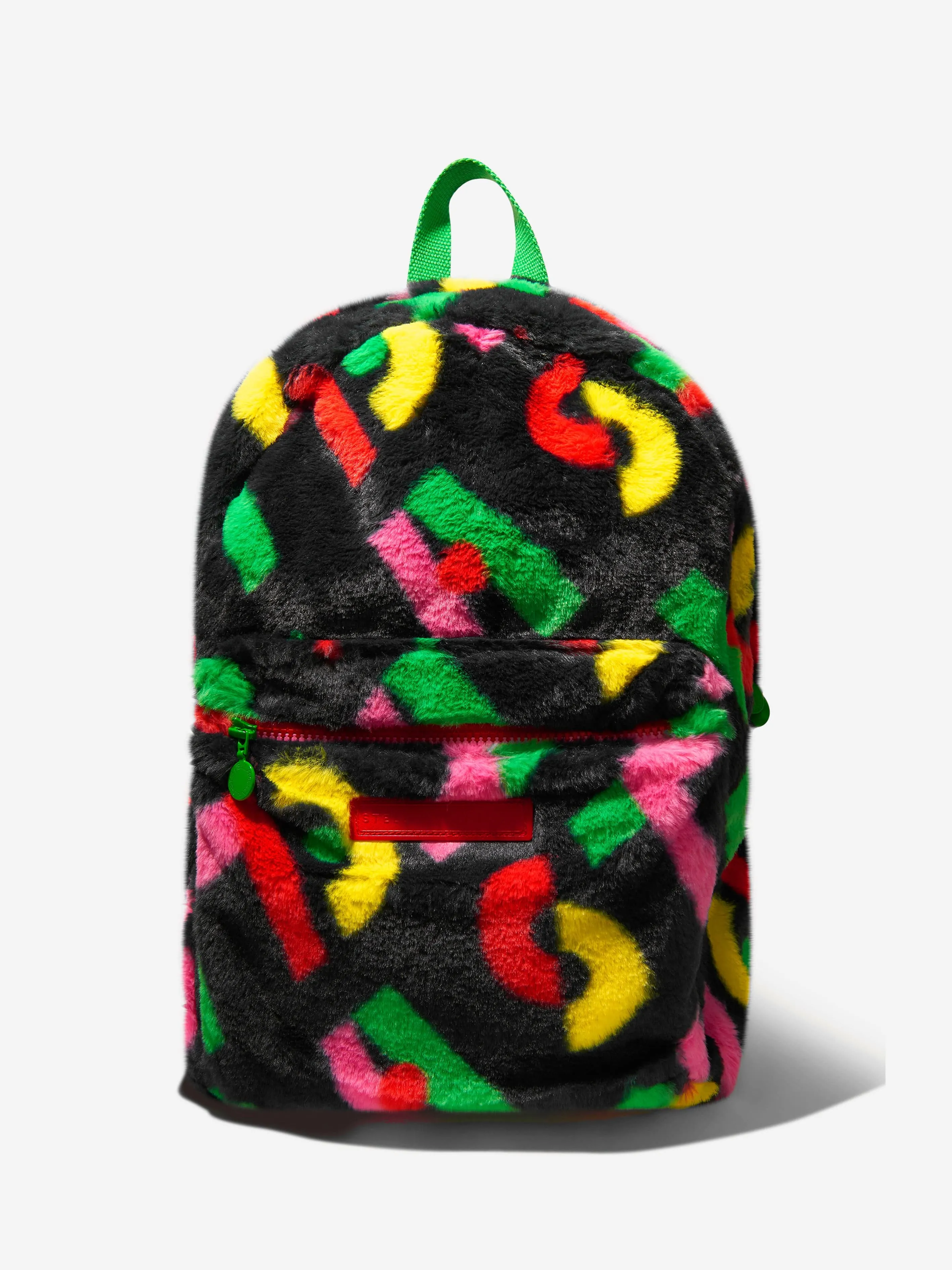 Stella McCartney Kids - Girls Faux Fur Logo Backpack (H:42cm) | Childsplay Clothing