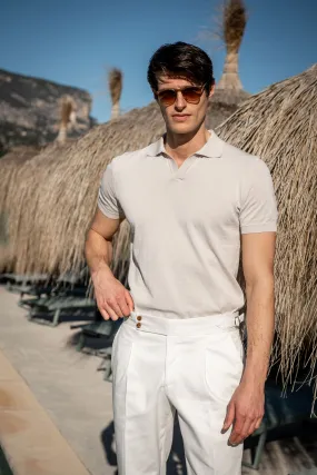 Stone cotton polo - Made in Italy