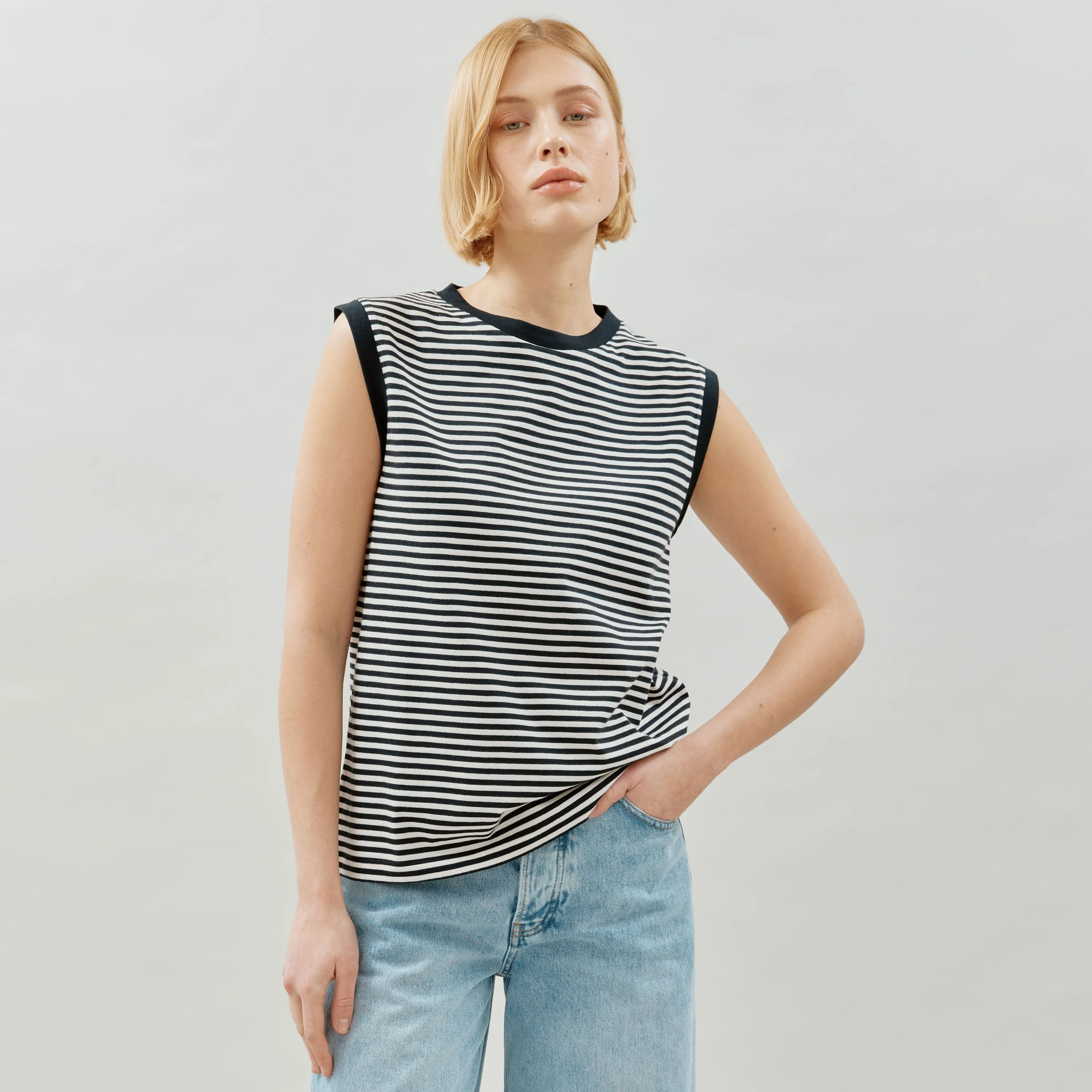 Stripe Cotton Tank Top