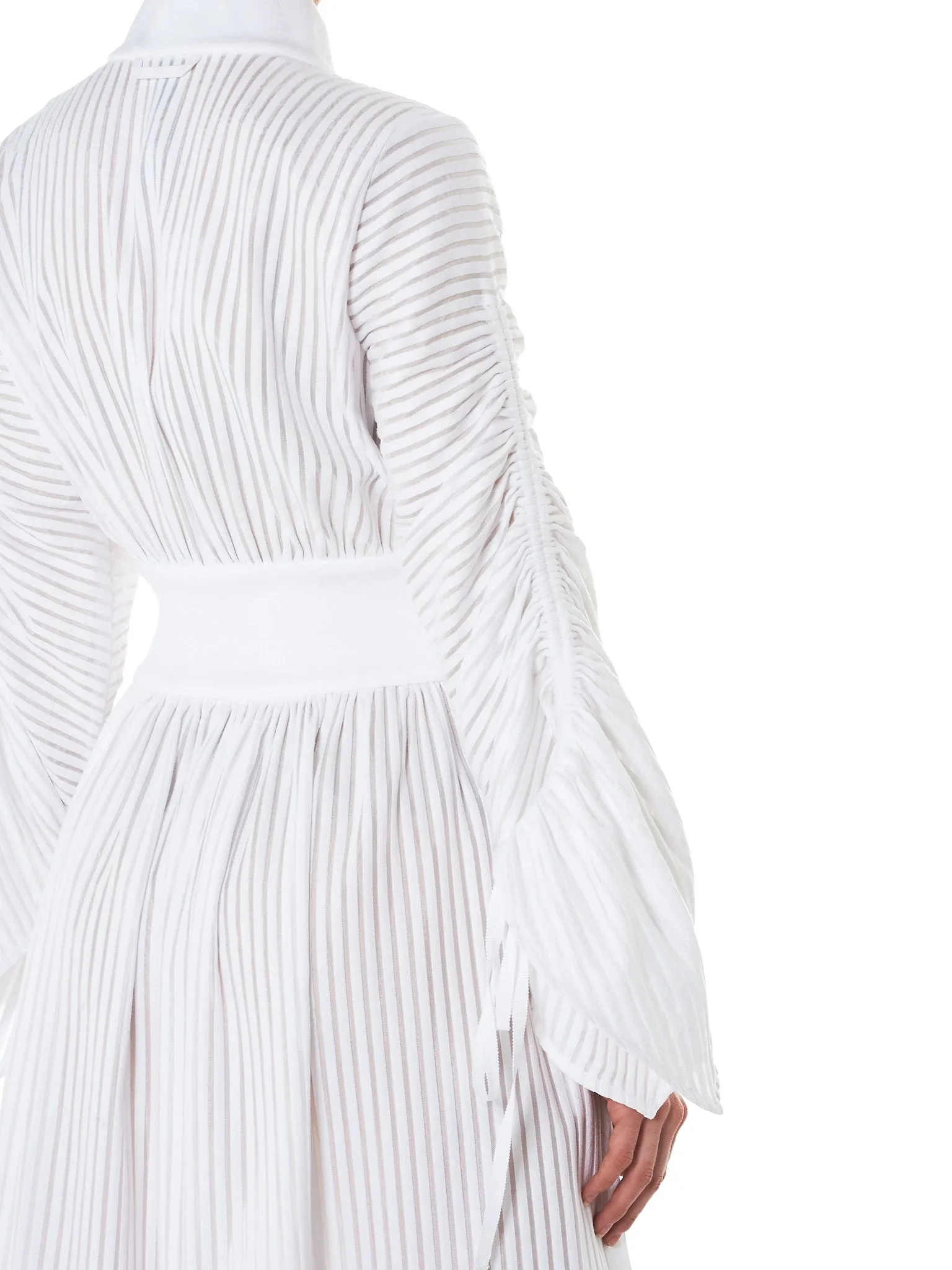 Striped Bomber Dress (D2-WHITE)