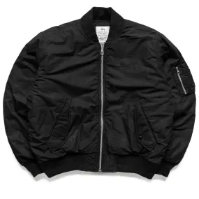 Stussy Quilted Bomber Waxed - Black