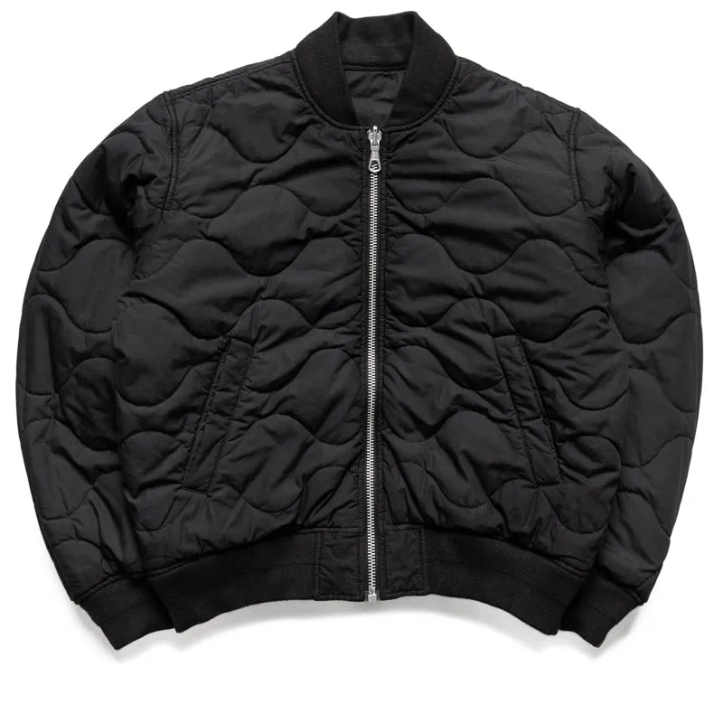 Stussy Quilted Bomber Waxed - Black