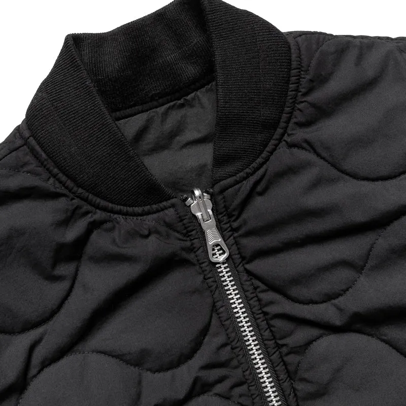 Stussy Quilted Bomber Waxed - Black