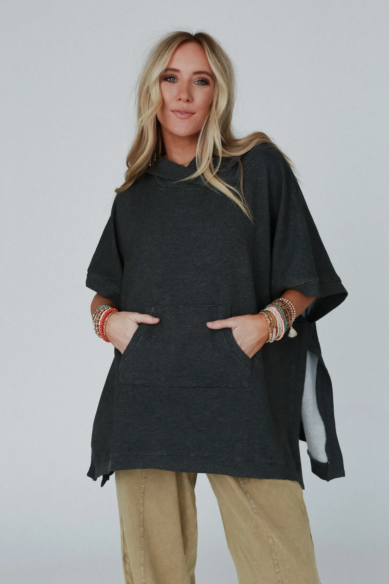 Takeaway Oversized Hoodie Top - Gray