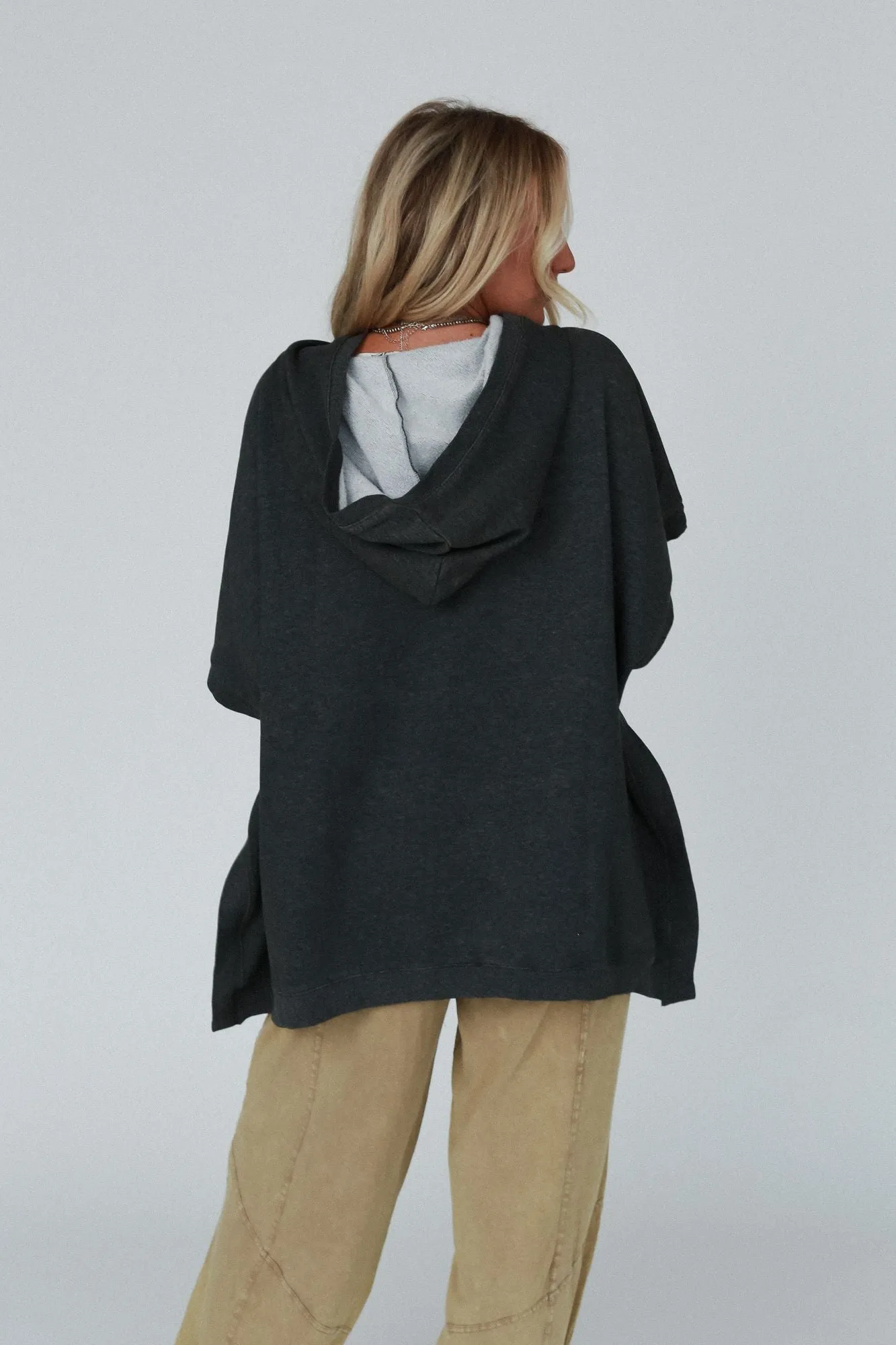 Takeaway Oversized Hoodie Top - Gray