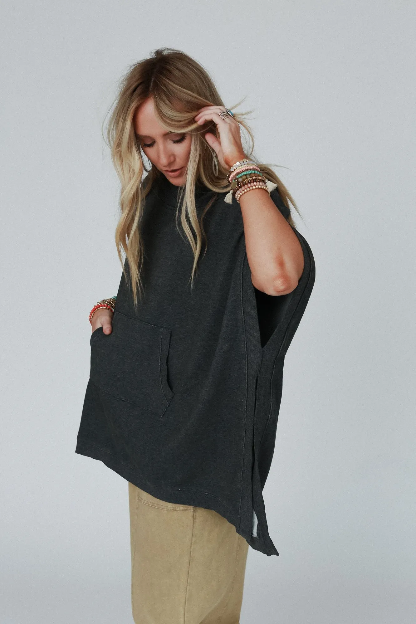 Takeaway Oversized Hoodie Top - Gray