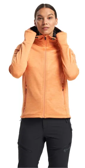 Tenson Women's TXlite Hoodie Zip Apricot Crush | Buy Tenson Women's TXlite Hoodie Zip Apricot Crush here | Outnorth