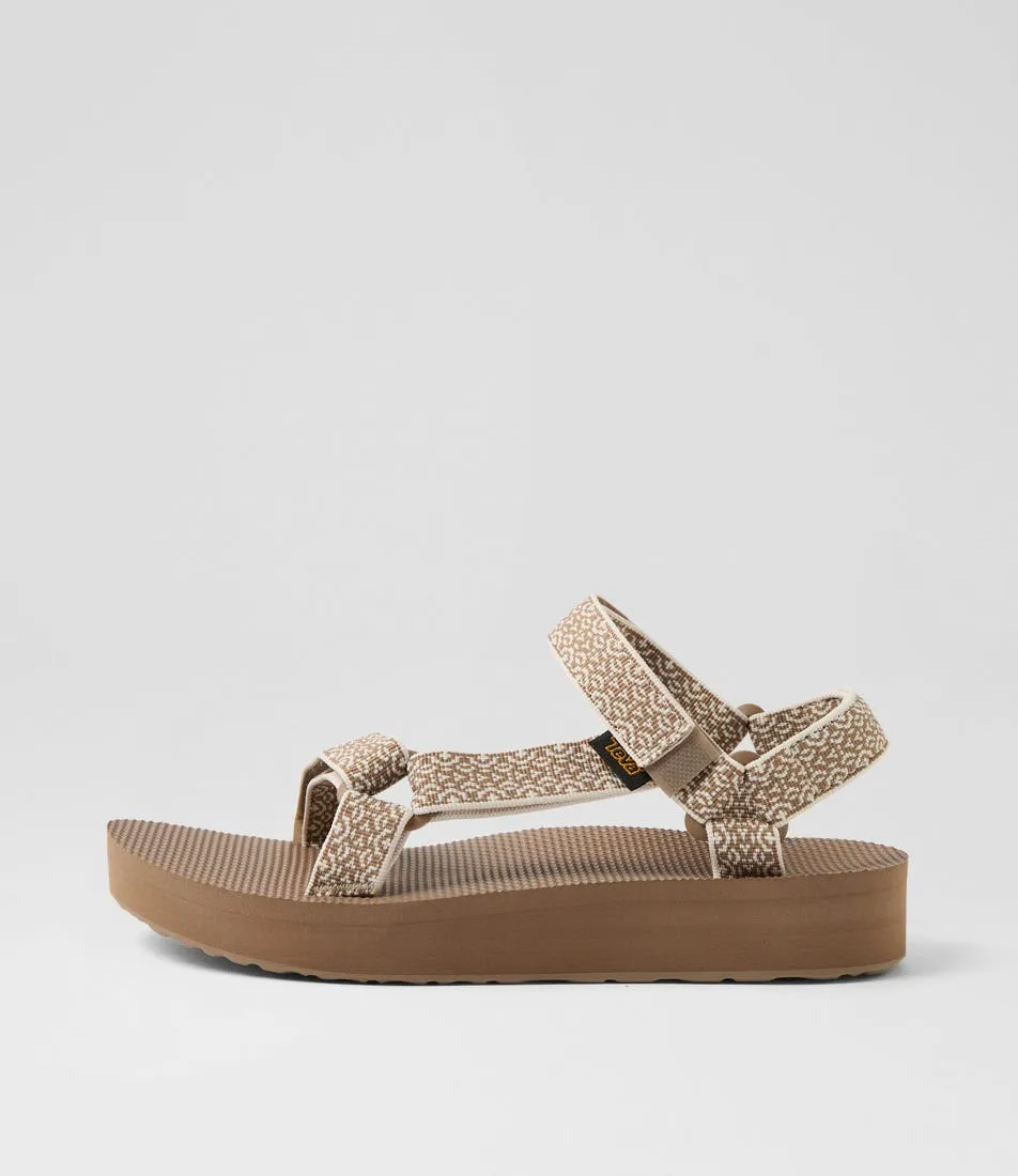 TEVA W Midform Univ Boho Caribou Fabric Sandals