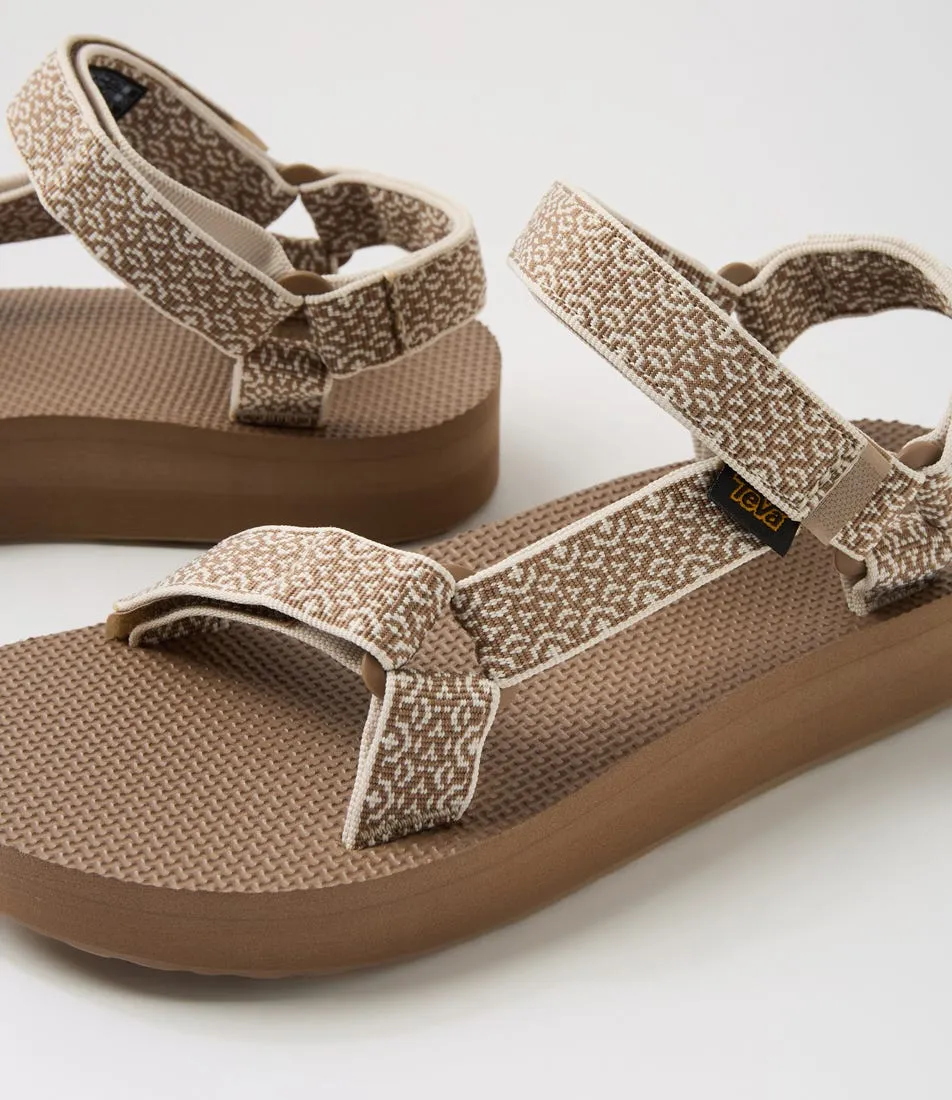 TEVA W Midform Univ Boho Caribou Fabric Sandals