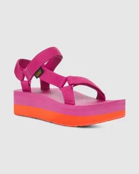 Teva Women's Flatform Universal Sandals in Rose/Violet/Orange