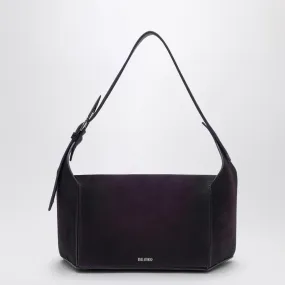 The Attico    The Attico Dark Violet 7/7 Suede Shoulder Bag