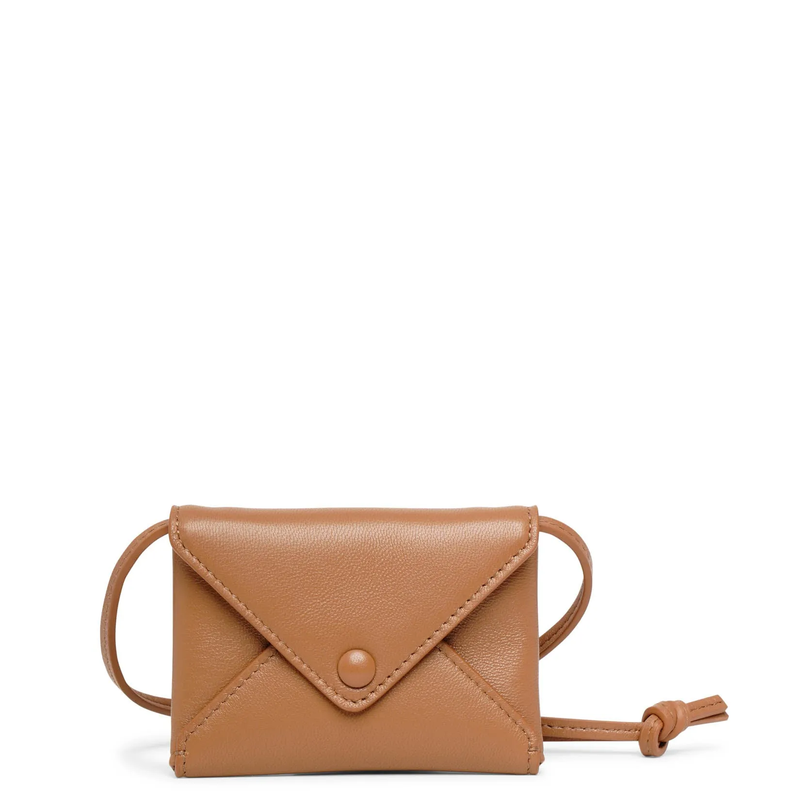 The Row Mini Envelope taupe leather shoulder bag