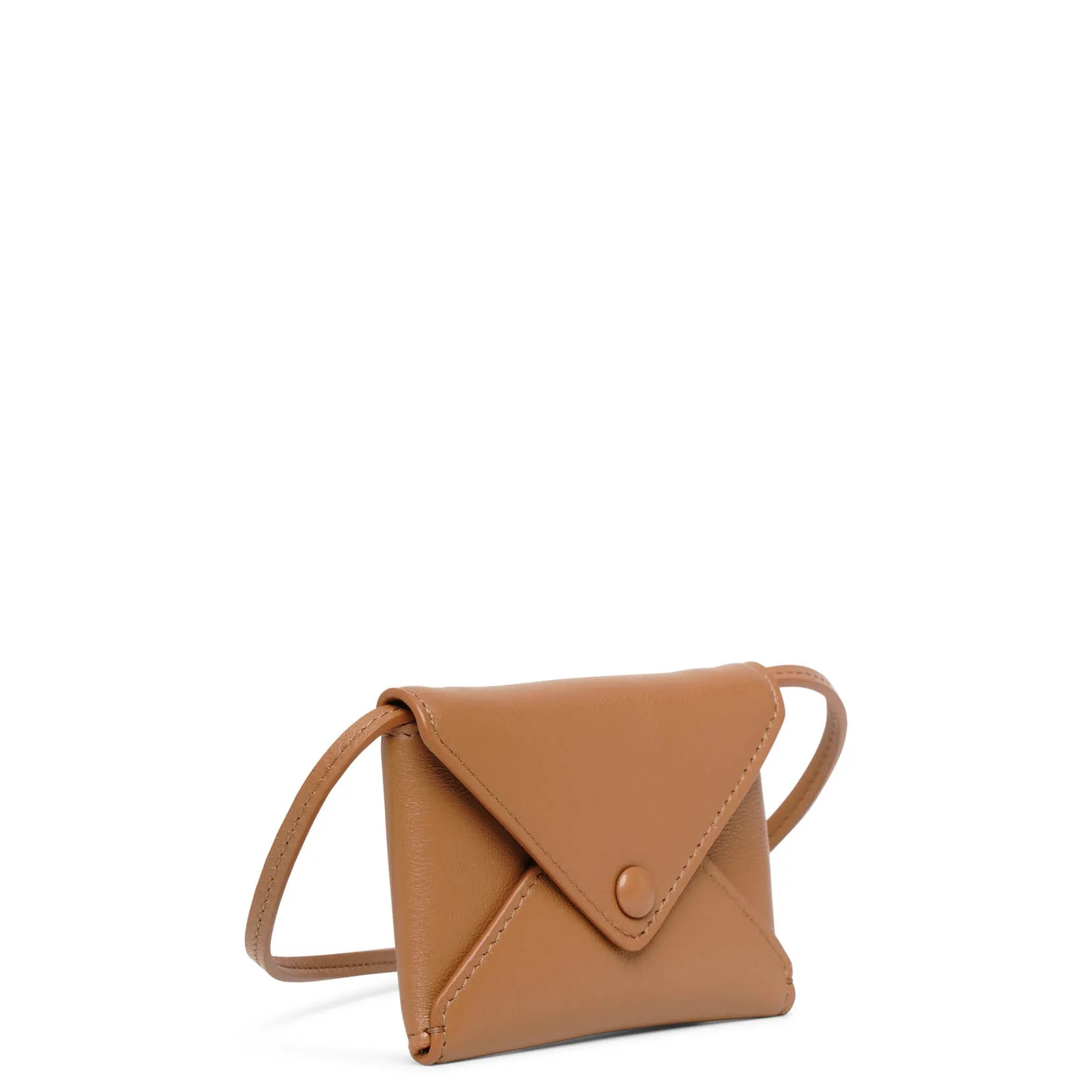 The Row Mini Envelope taupe leather shoulder bag