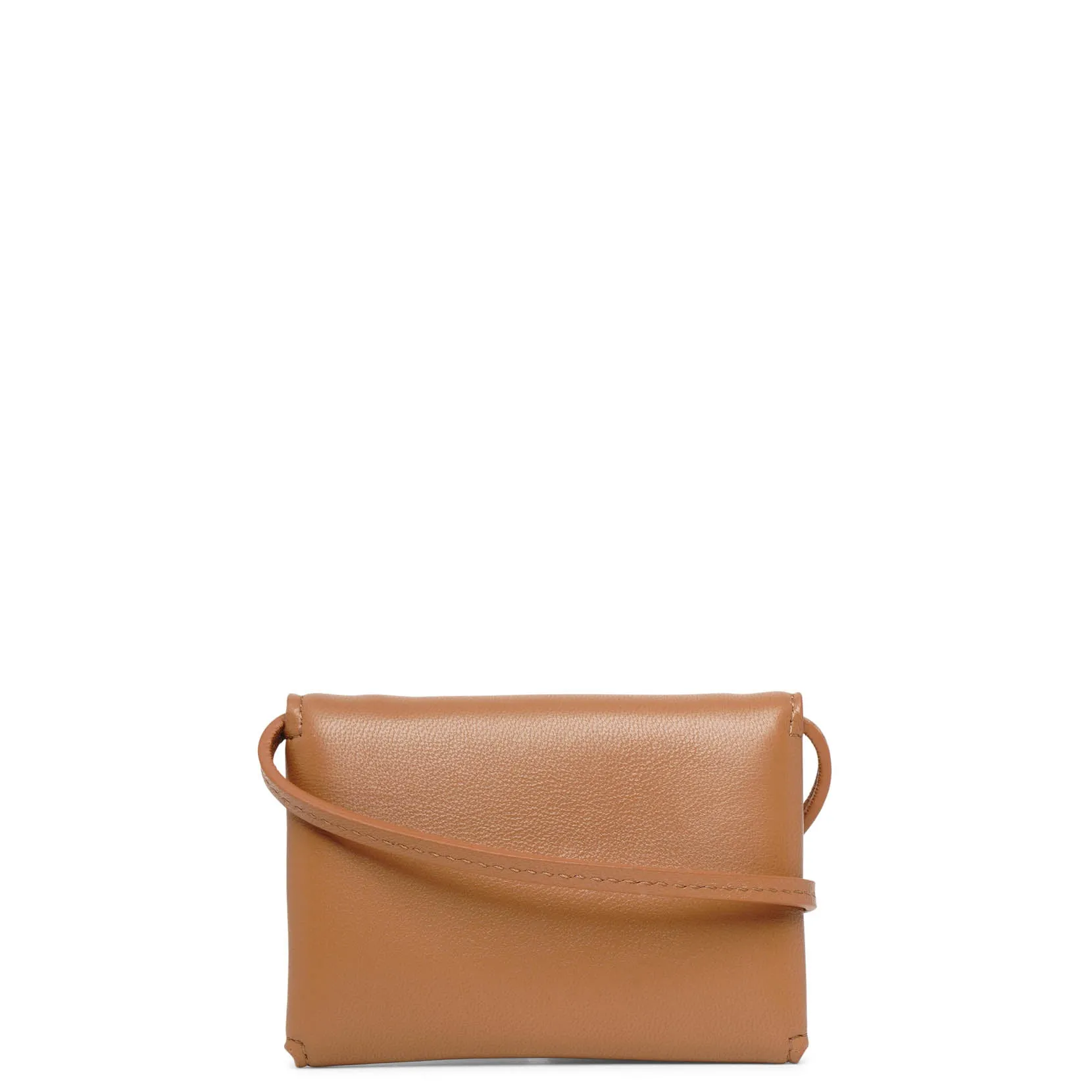 The Row Mini Envelope taupe leather shoulder bag