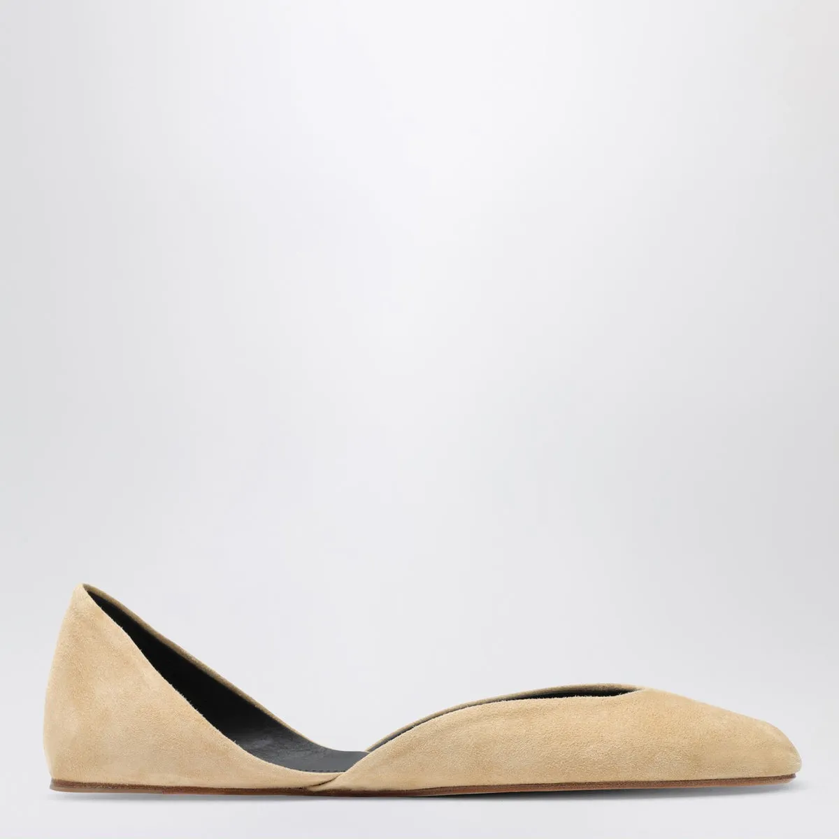 The Row    The Row Gemma Ballet Slipper Beige Suede