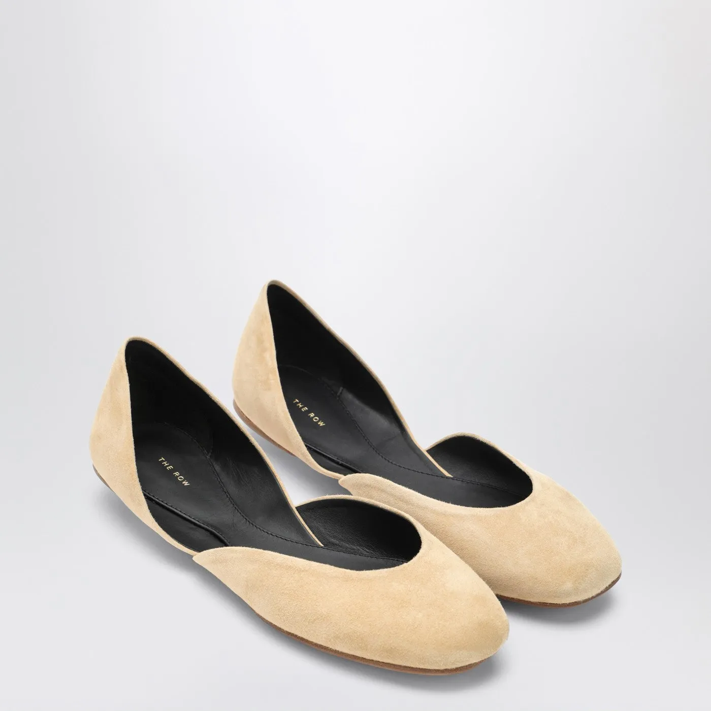 The Row    The Row Gemma Ballet Slipper Beige Suede