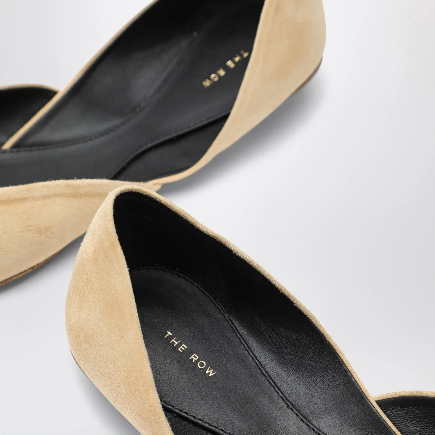 The Row    The Row Gemma Ballet Slipper Beige Suede