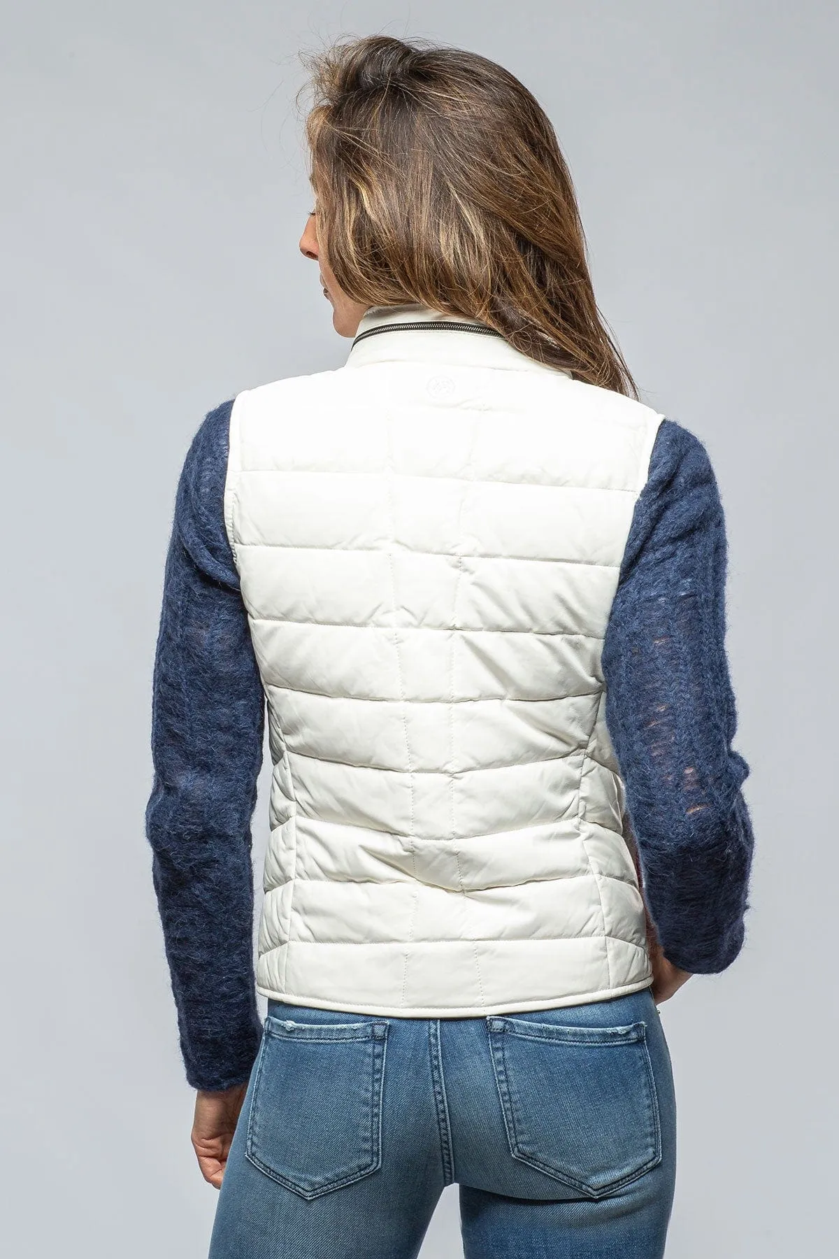 Tignes Quilted Leather Vest in White