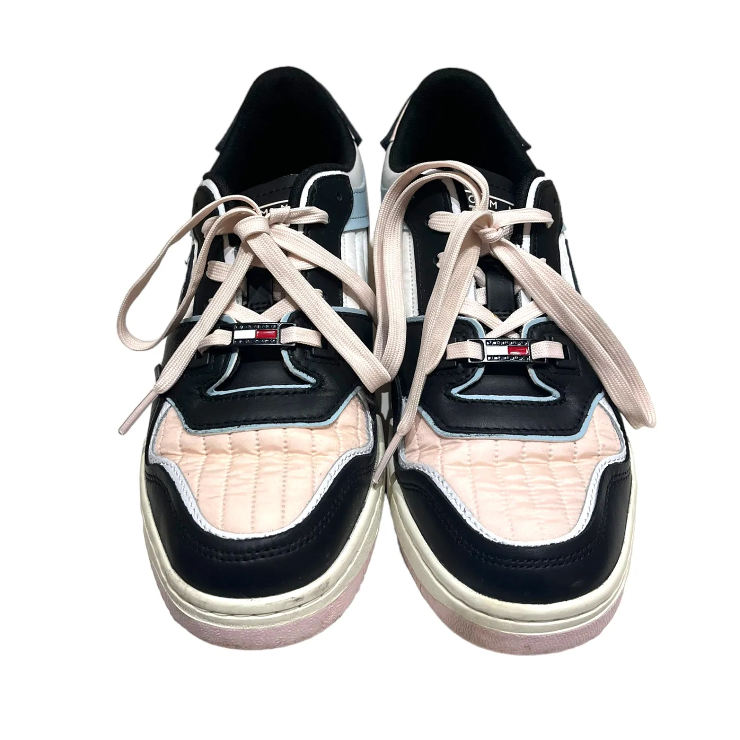 Tommy Hilfiger Black and Pink Trainers