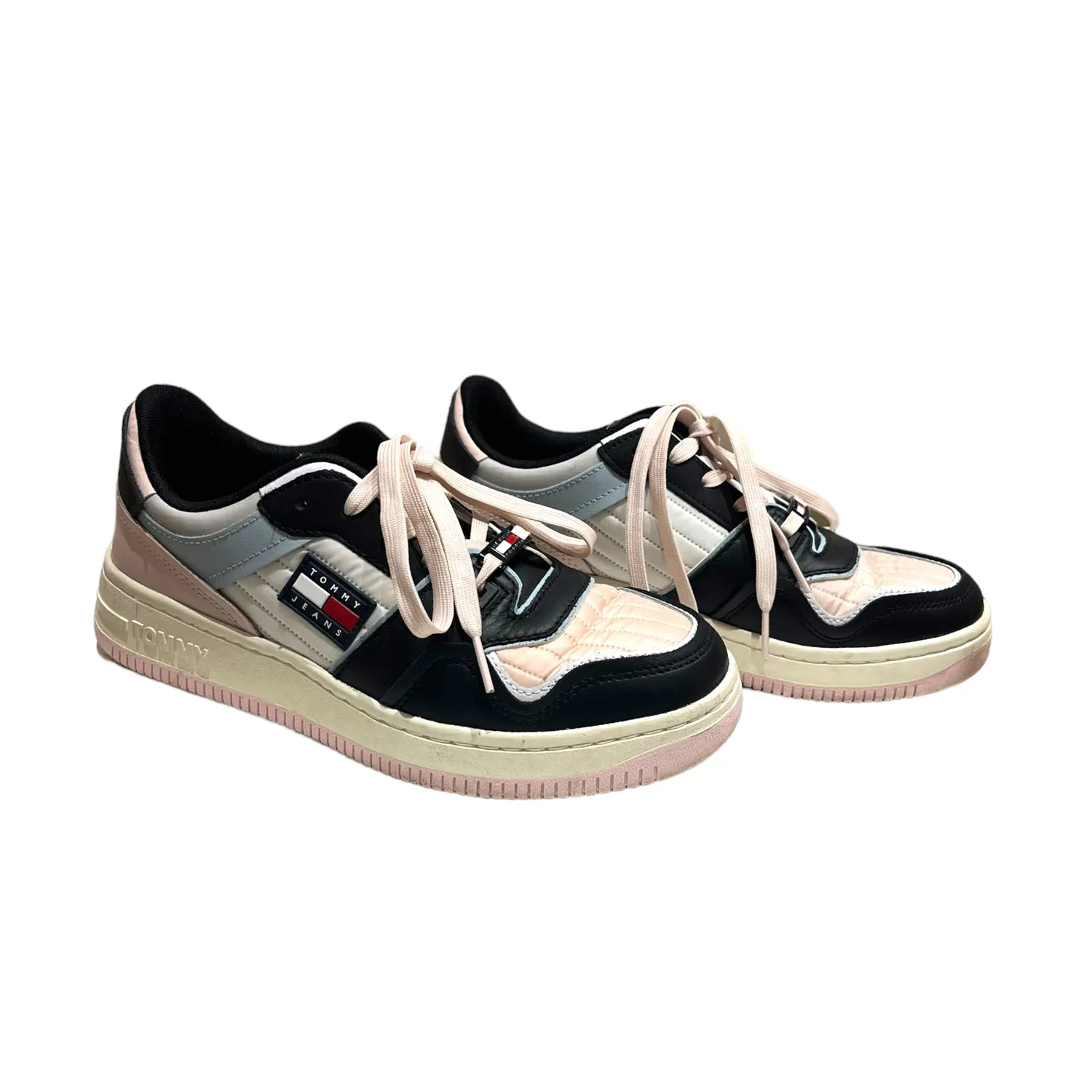 Tommy Hilfiger Black and Pink Trainers