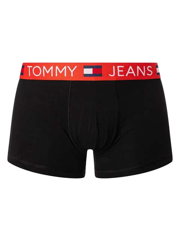 Tommy Jeans 3 Pack Trunks - Hot Heat/White/Dark Night Navy