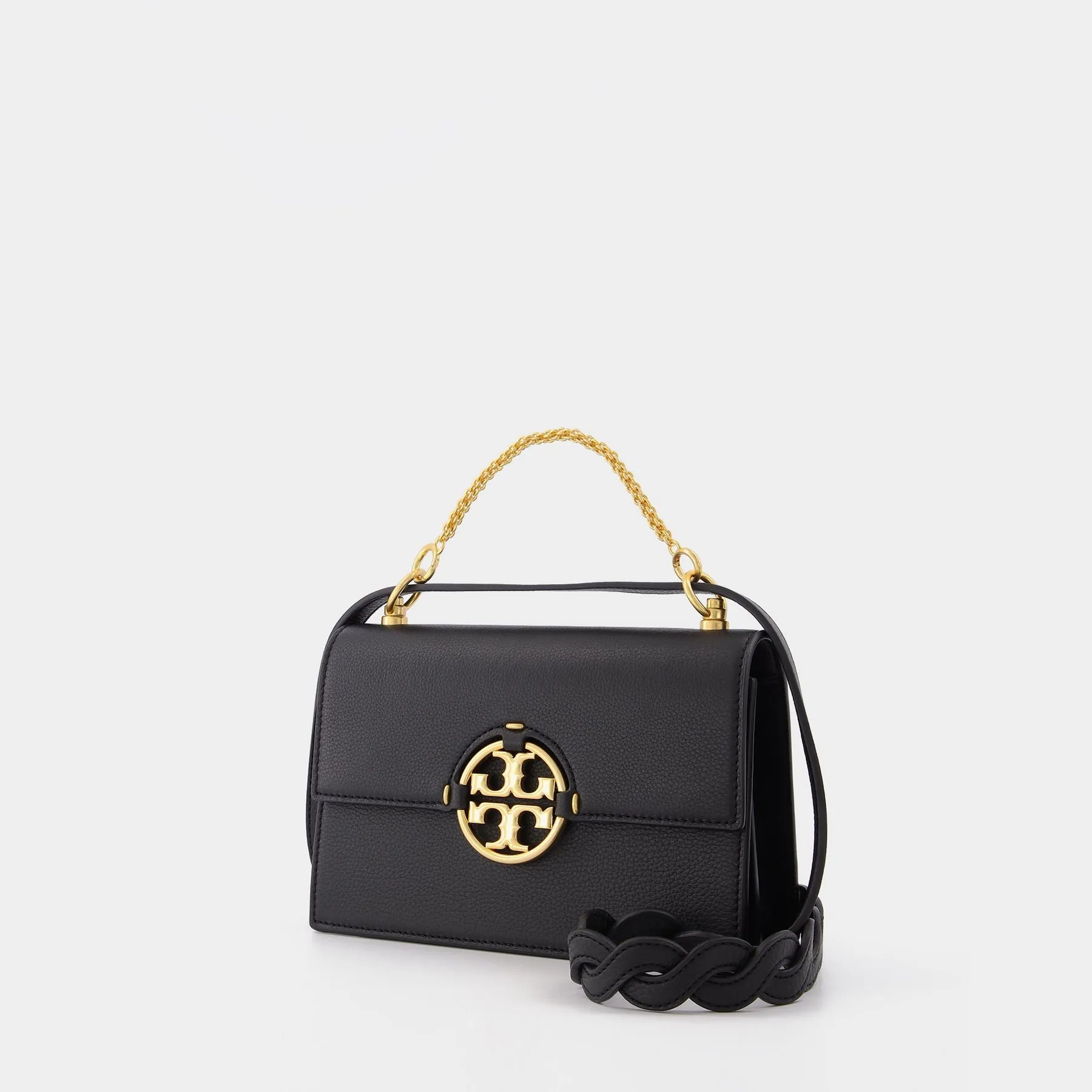 Tory Burch  Miller Small Flap Shoulder Bag in brown leather