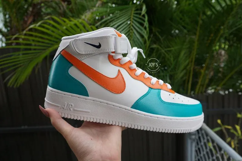 Turquoise Sunset Custom Nike Air Force 1