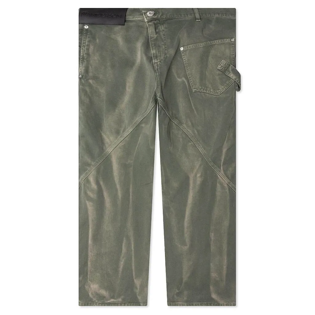 Twisted Workwear Jeans - Green