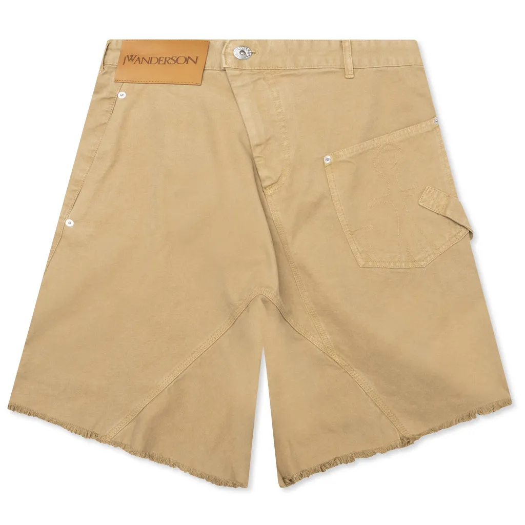 Twisted Workwear Shorts - Beige