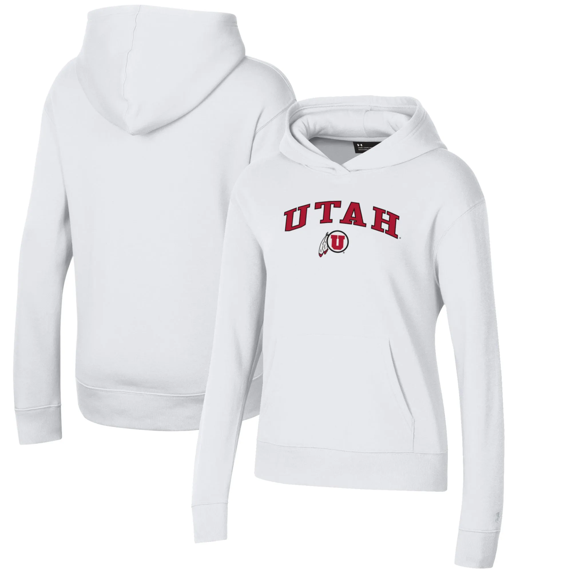 Under Armour Utah Utes Women's White All Day Pullover Hoodie