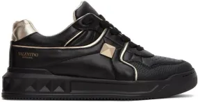 Valentino Garavani Black One Stud Sneakers