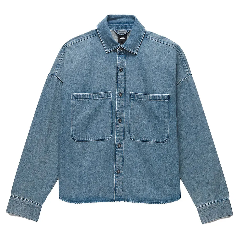 Vans Antica Boxy Denim Long Sleeve Shirt - Stone Wash