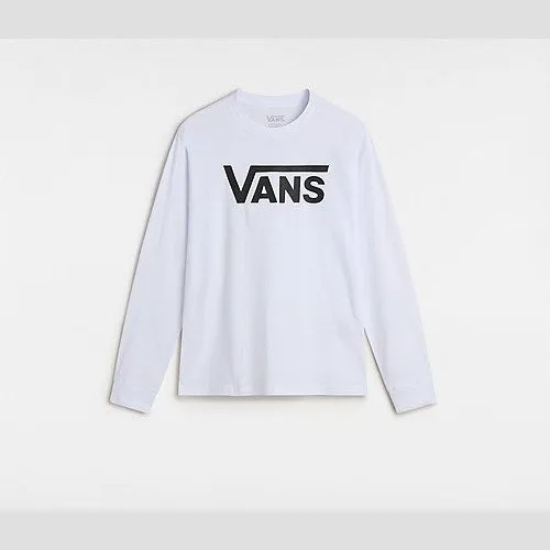 Vans BOYS CLASSIC LONG SLEEVE T-SHIRT (8-14 YEARS) (WHITE/BLACK) WHITE