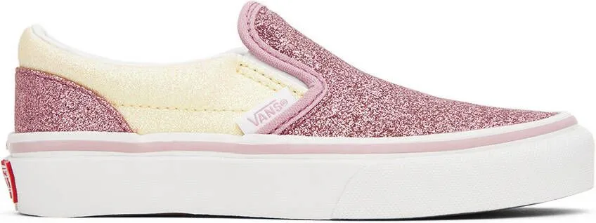 Vans Kids Pink & Off-White Sk8-Hi Zip Little Kids Sneakers