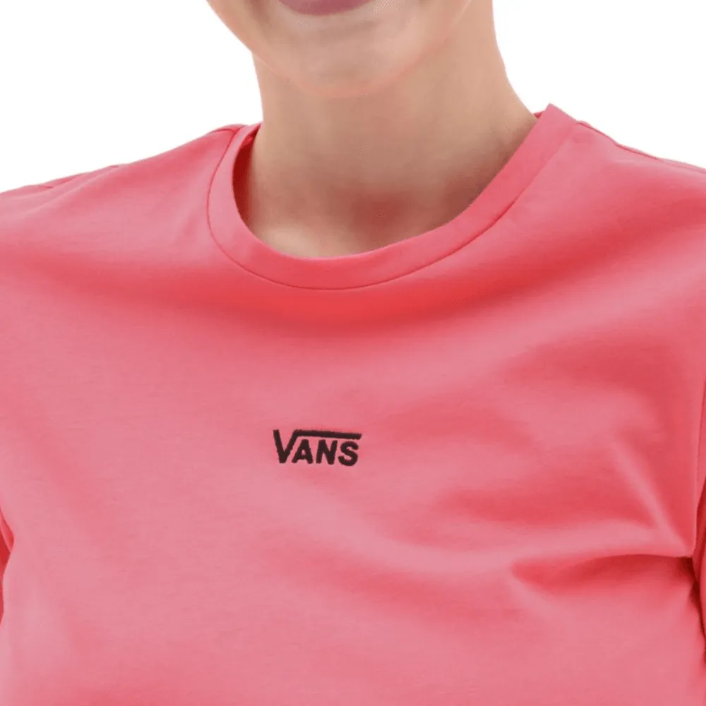 Vans Ladies Flying V Crop Crew Sweatshirt in Pink