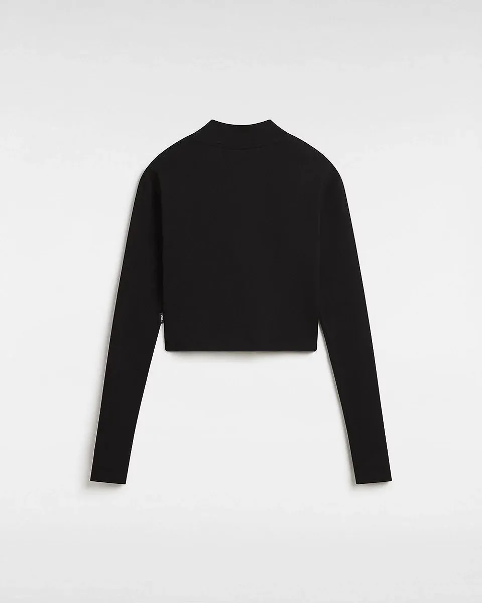 Vans Mini Mock Neck Long Sleeve T-Shirt-Black