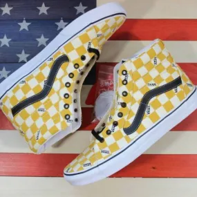 VANS Sk8 Hi Skate Shoe Yolk-Yellow/True-White/Black Plai...