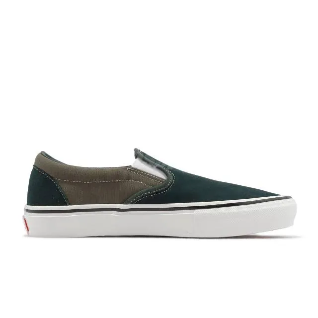 Vans skate slip-on scarab green suede men skate boarding casual shoe vn0a5fca9cr