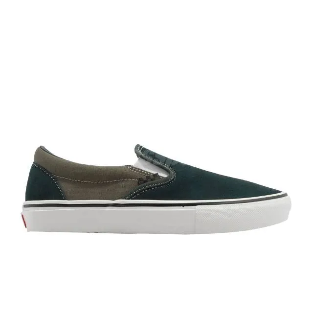 Vans skate slip-on scarab green suede men skate boarding casual shoe vn0a5fca9cr