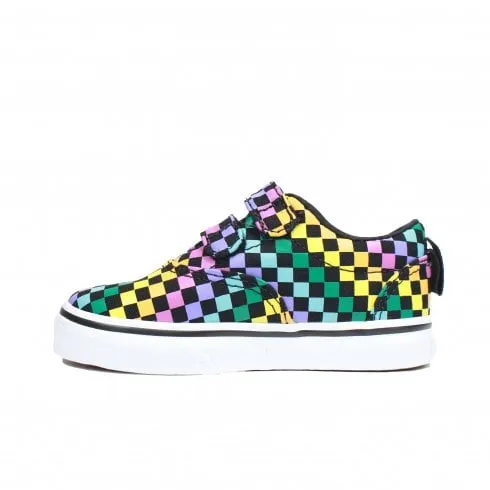 Vans TD Doheny V | Rainbow Mini Check Canvas | Childrens Rip Tape Sneakers