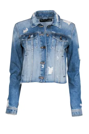 Veronica Beard - Medium Wash Cropped Denim Jacket Sz S