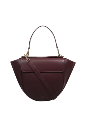 WOMAN WANDLER BORDEAUX CALF LEATHER HORTENSIA MEDIUM BAG