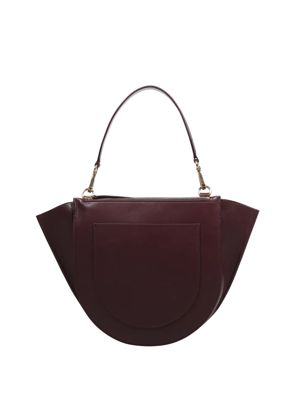 WOMAN WANDLER BORDEAUX CALF LEATHER HORTENSIA MEDIUM BAG