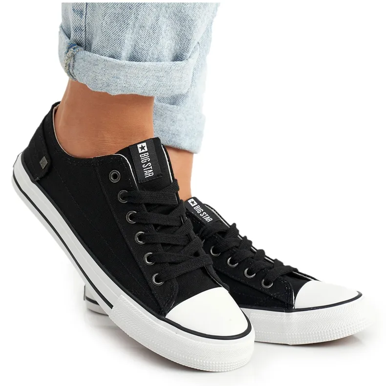 Women's Sneakers Big Star Rubber Toe Black DD274338