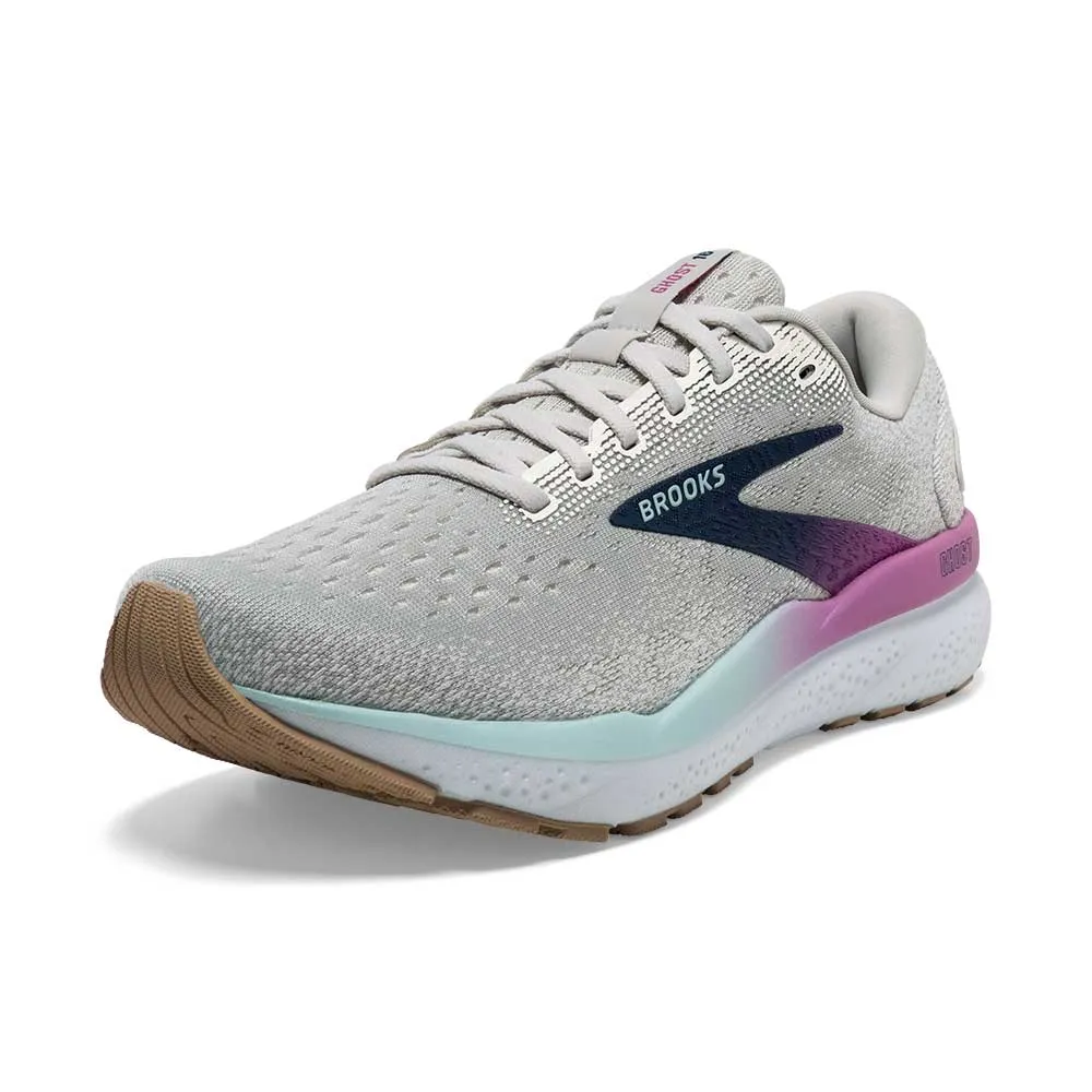 Women's Ghost 16 Running Shoe - White/Grey/Estate Blue - Wide (D)