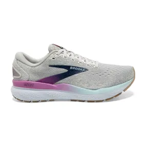 Women's Ghost 16 Running Shoe - White/Grey/Estate Blue - Wide (D)