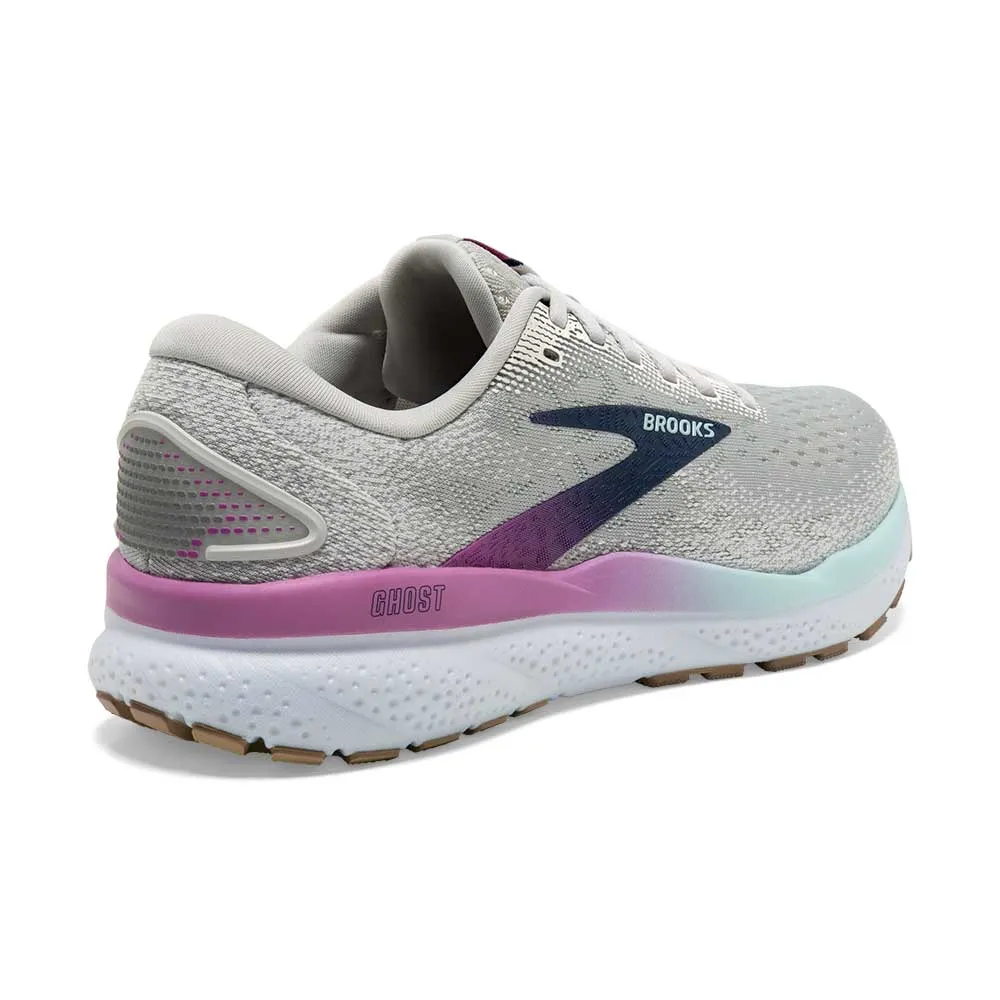 Women's Ghost 16 Running Shoe - White/Grey/Estate Blue - Wide (D)